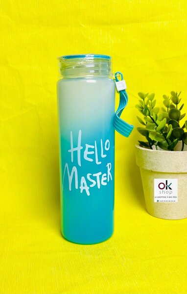 Gourde Hello Master Bleu