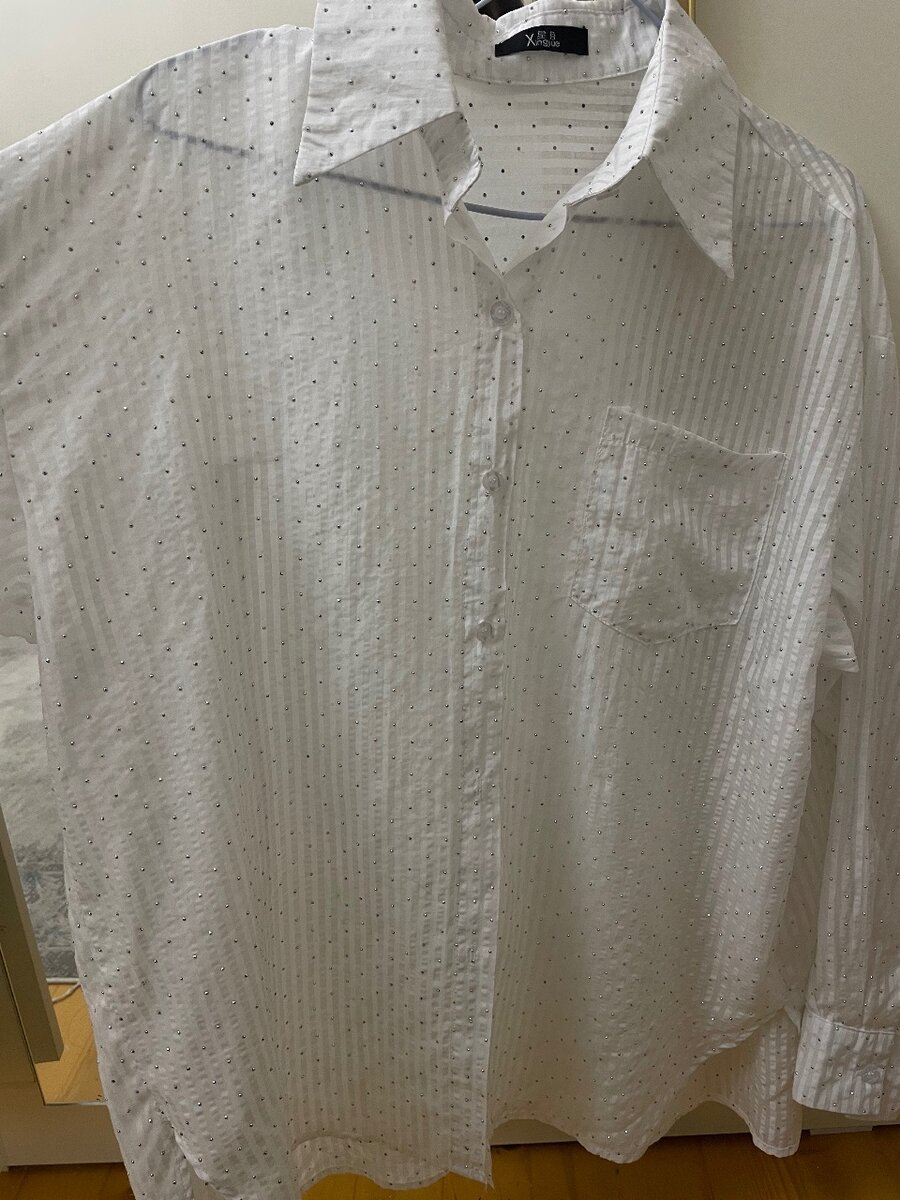 рубашка со стразами