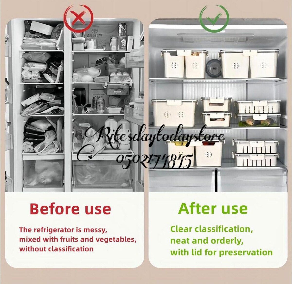 4 compartment fridge storage