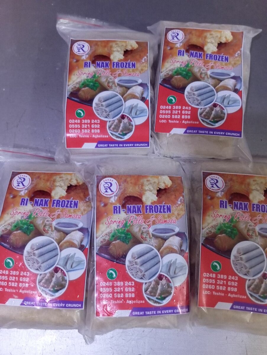 Frozen spring rolls and Samosa