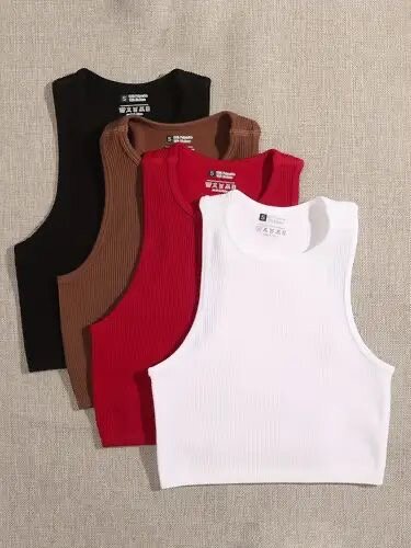 Débardeur côtelé femme