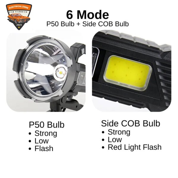 Spotlight Flashlight, Security Rechargeable High Lumens LED