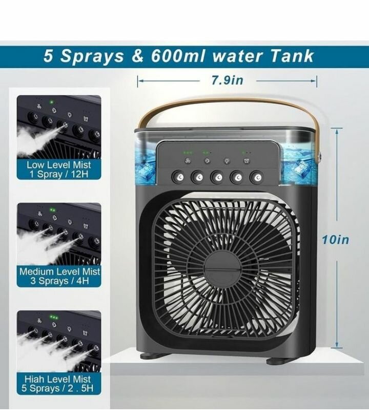 Ventilateur Brumisateur Portable 3 Vitesses