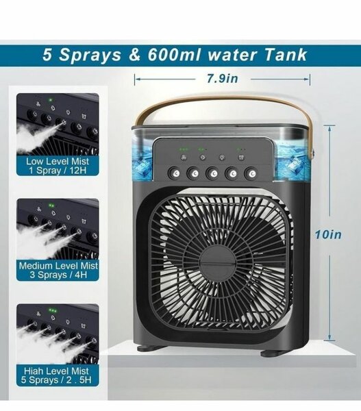 Ventilateur Brumisateur Portable 3 Vitesses