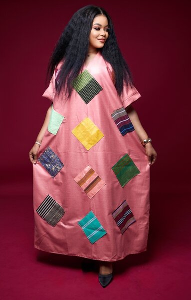 Robe longue colorée