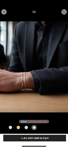 Bracelet en argent élégant