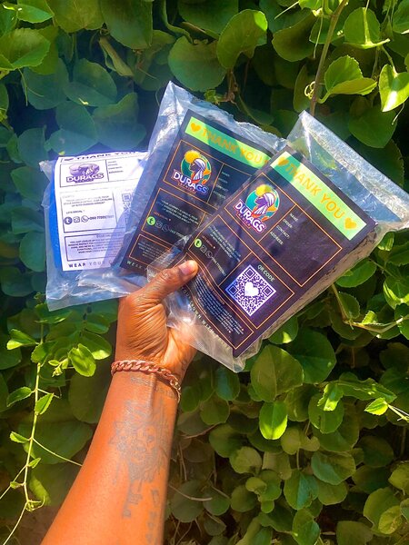 Blue silk durag