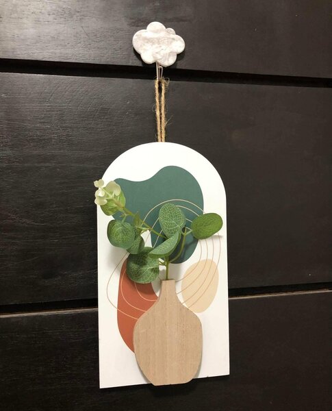 Décor mural vase suspendu