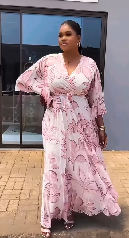 Women's long dress with print