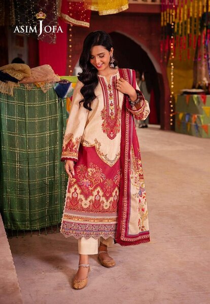 3 pec lawn suit, unstitched suit for women,three pec lawn