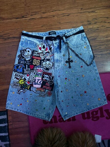 Shorts en jean streetwear