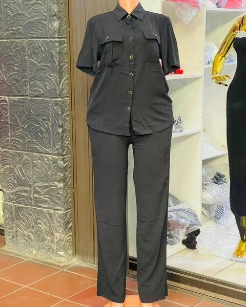 Set of beautiful women's clothing (short sleeve shirt and pants)