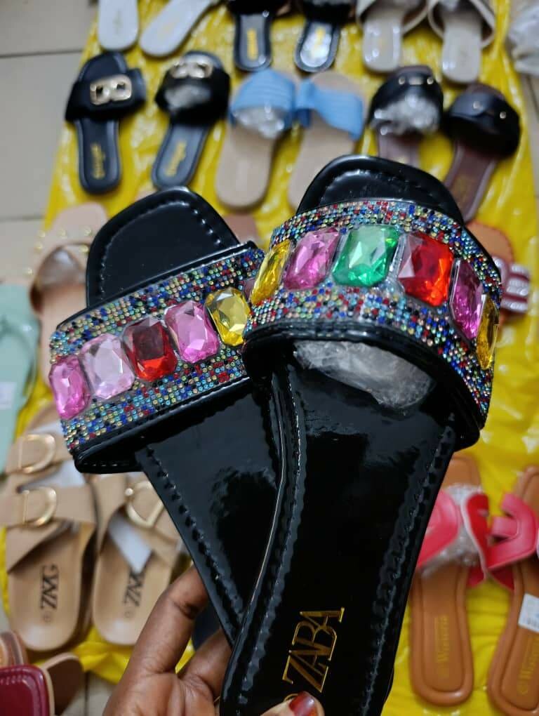 Sandales à Strass Colorés