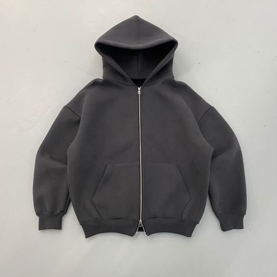 Veste à capuche zippée noire