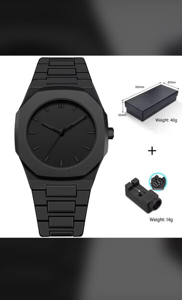 Montre Élégante Noire Homme