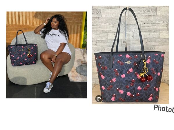 Sac à main élégant cerises