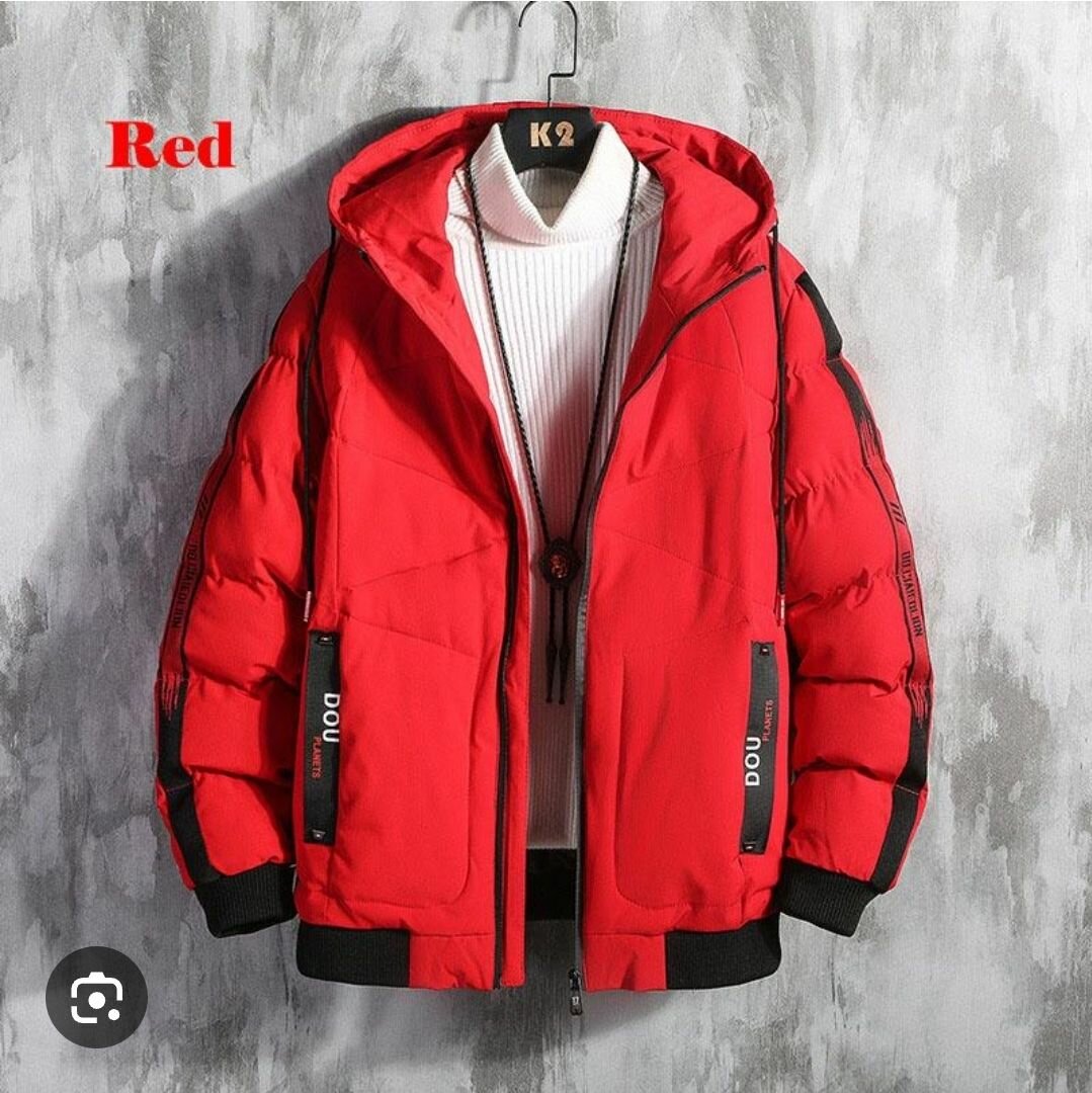 Veste d'hiver rouge chaude