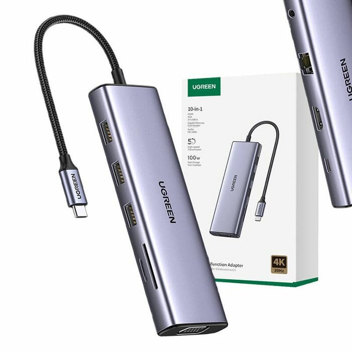 UGREEN Hub USB C 10 en 1