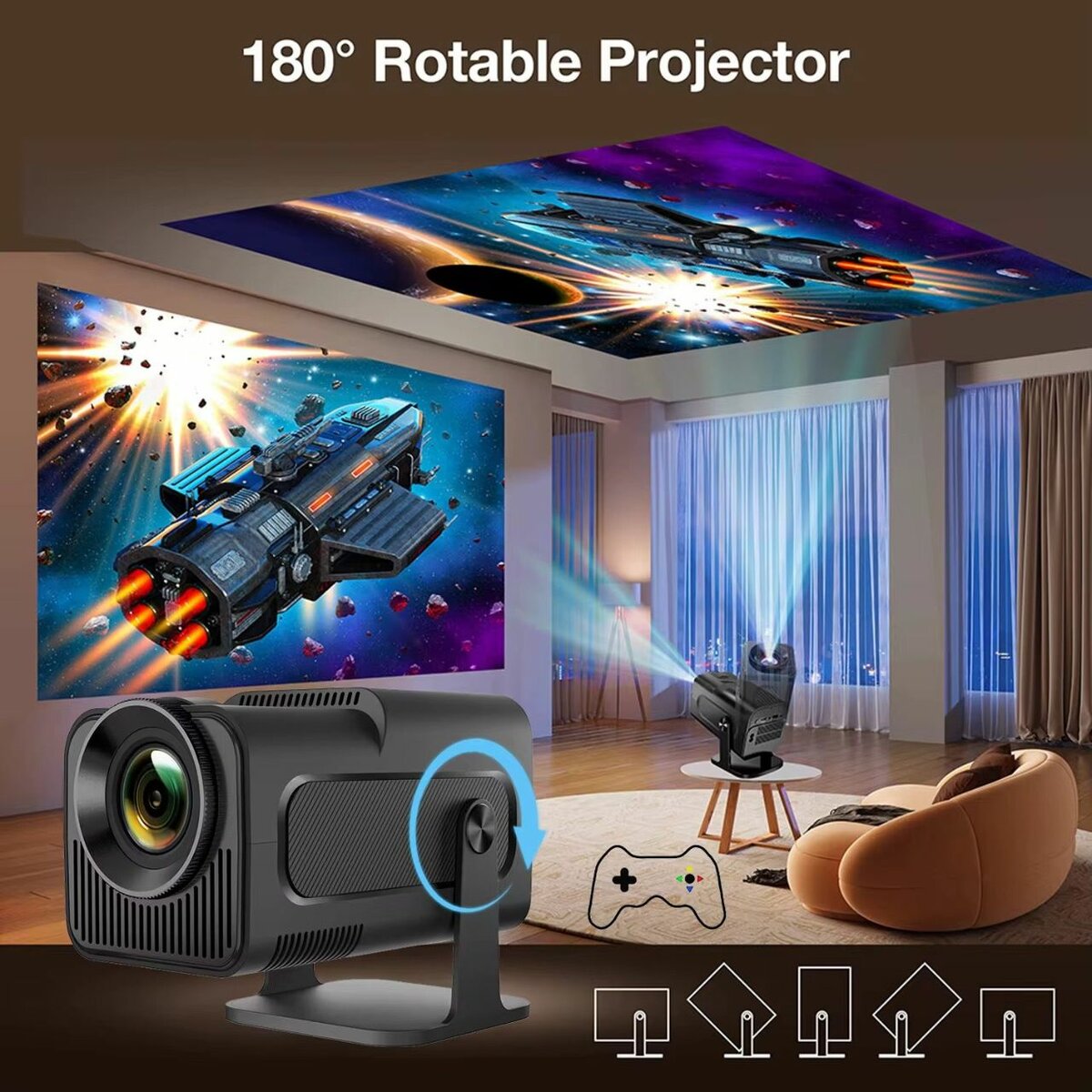 Projecteur LCD 180° HCS350 Pro