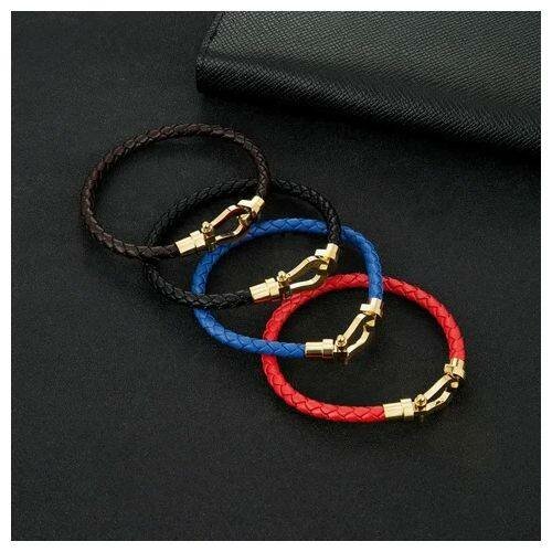 Bracelets en cuir tressé