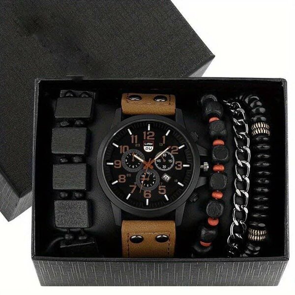 COFFRET MONTRE BRACELETS HOMME