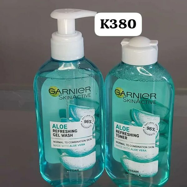Garnier aloe gel wash+ toner combo