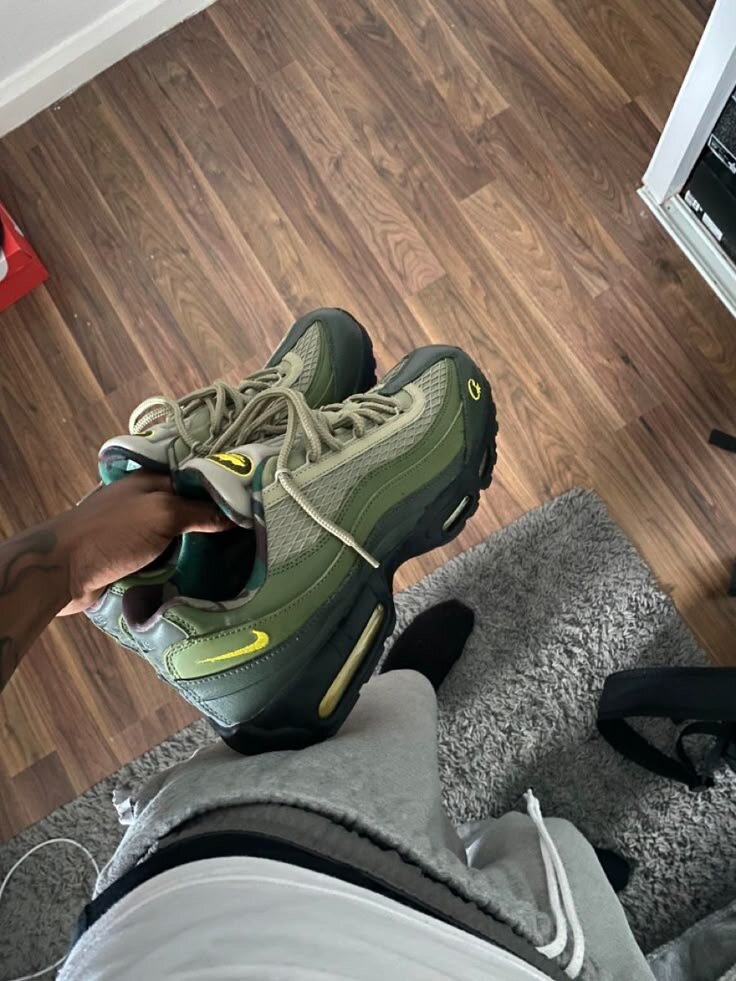 Baskets Air Max vert kaki