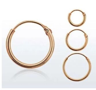 3 Sizes Earrings/Bali/Hoop Pair Circle Multiple Round Earrings In Gold Color