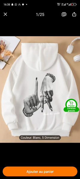 Sweat à capuche graphique moderne