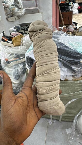 Chaussettes en coton beige