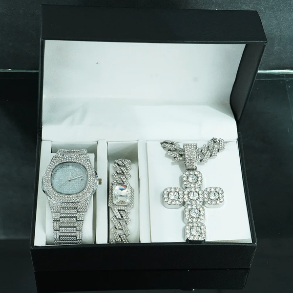 Ensemble Montre et Bijoux Homme Luxe