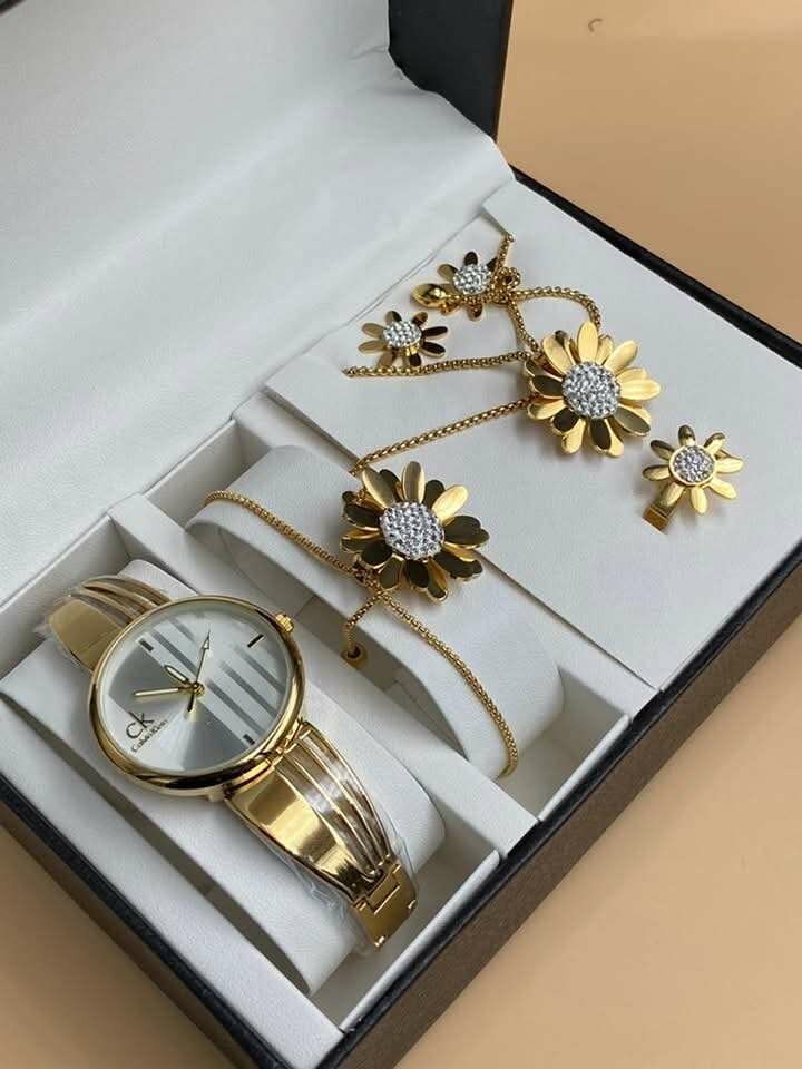 Set de Bijoux et Montre Élégant