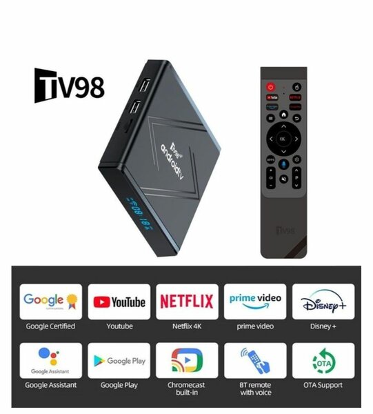 Box TV Android TV98 8K HDR