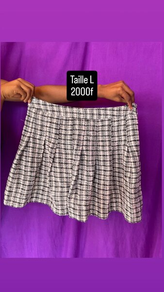 Jupe à carreaux taille L