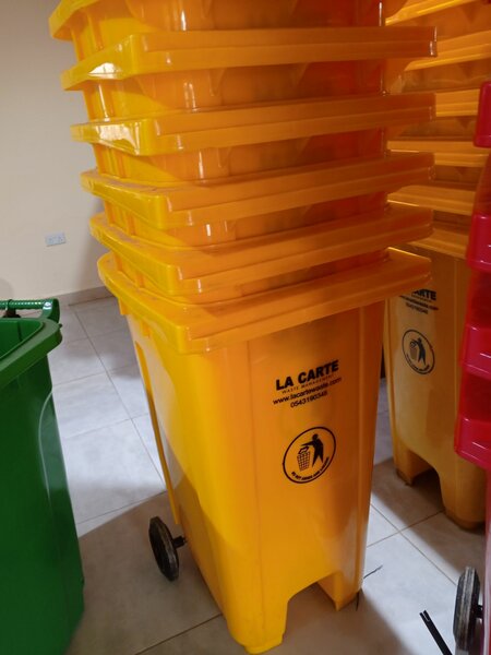 240 liter HDPE front step wheelie/bin