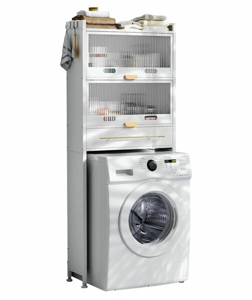 4-LAYER STAINLESS STEEL FRAME FLIP-UP DOOR LAUNDRY ROOM