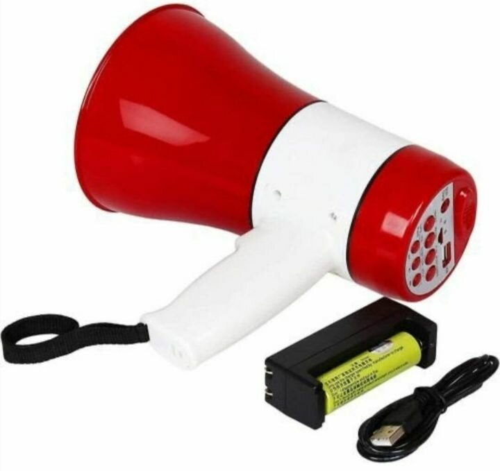 Mégaphone USB Portable Rouge