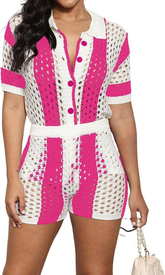 Ensemble short crochet tendance