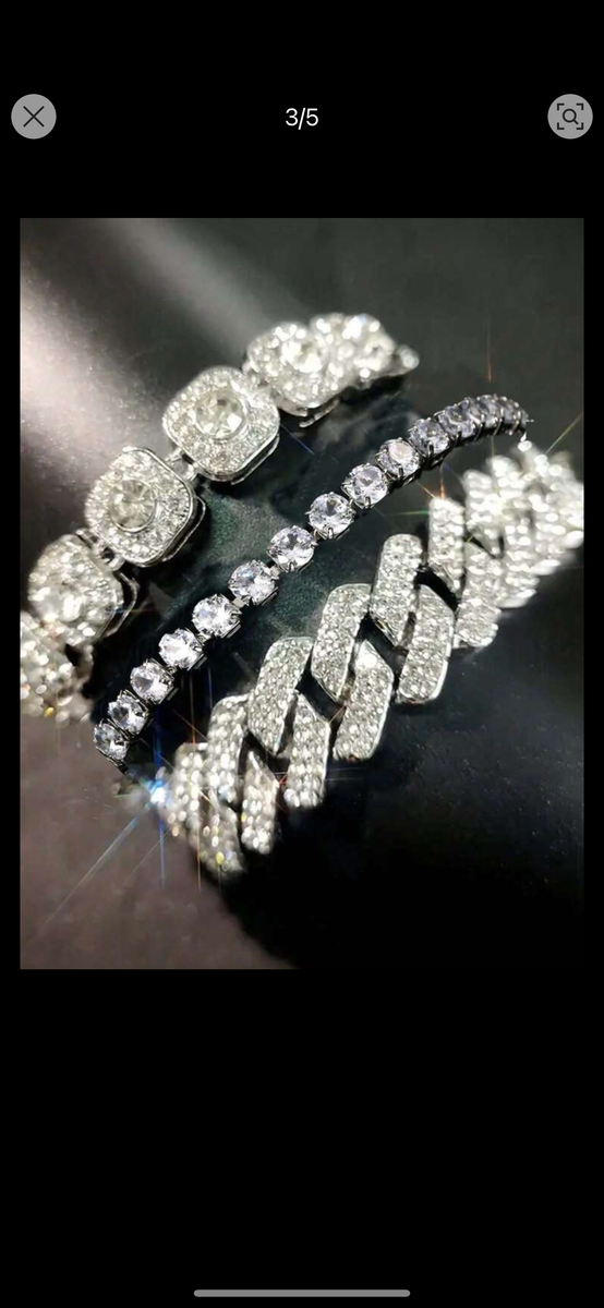 Bracelets en diamant étincelants
