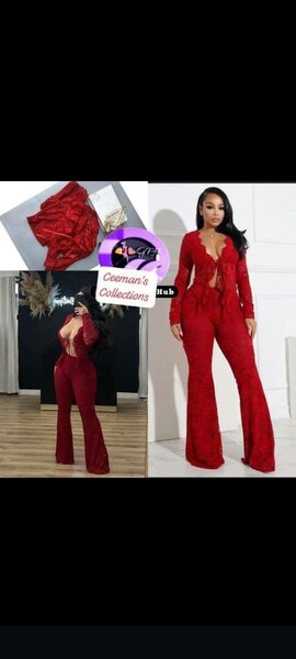 Combinaison Femme Élégante Rouge