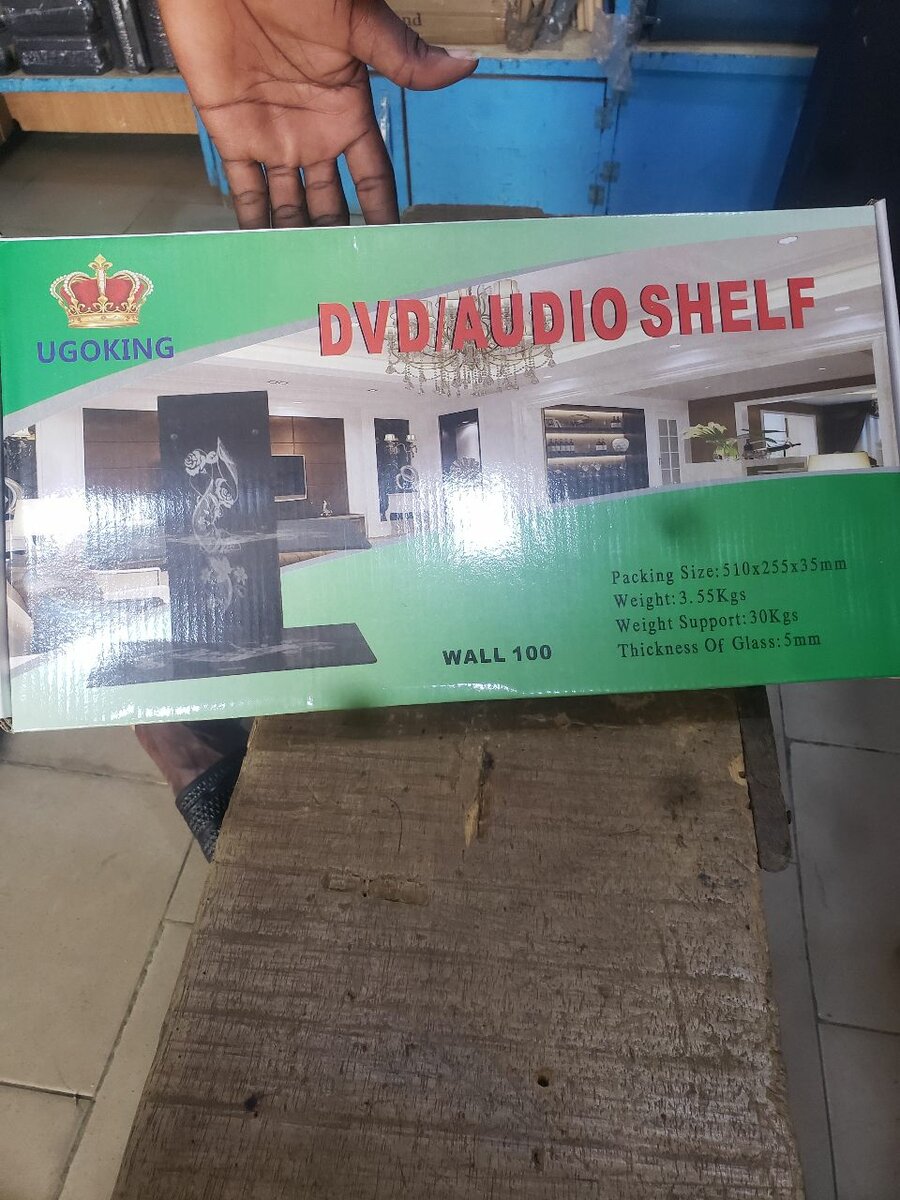 UGOKING DVD Audio Wall Shelf