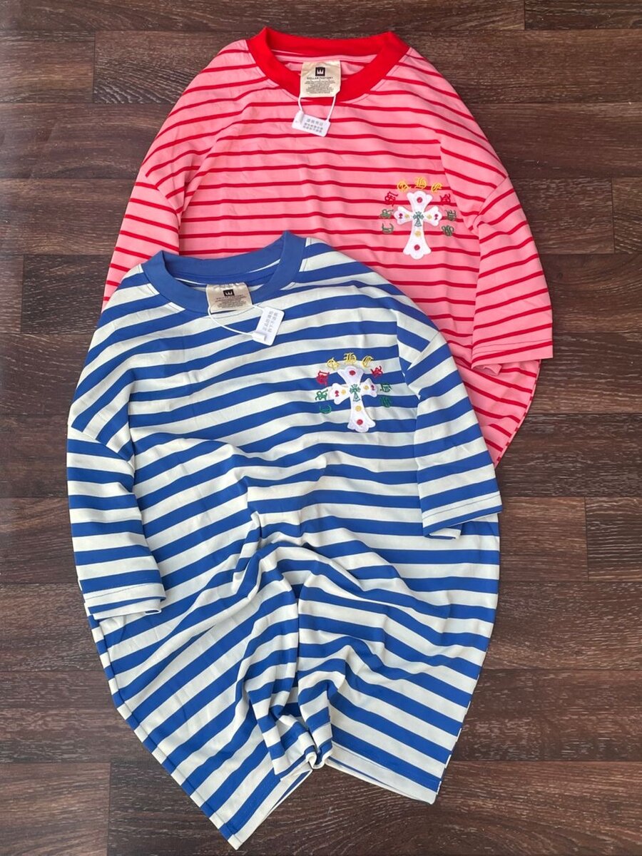 T-shirts à rayures unisexes