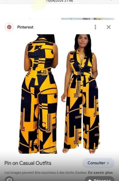 Combinaison sans manches géomé