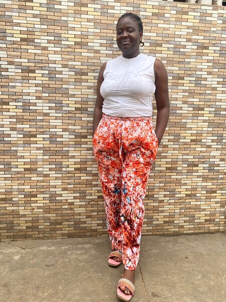 Pantalon ample imprimé femme