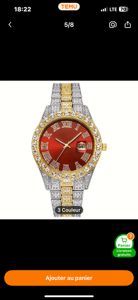 Montre Luxe avec Bracelet Or