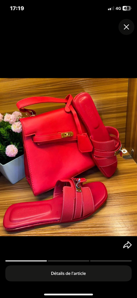 Ensemble Sac et Sandales Rouges