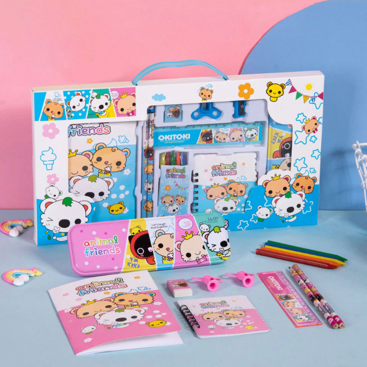 Set Papeterie Enfant "Animal Friends"