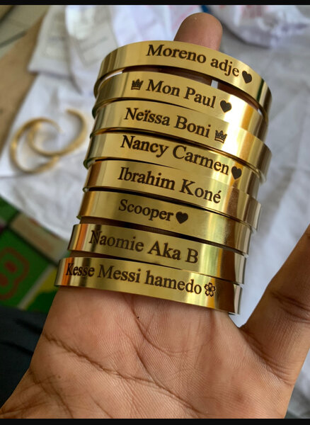 Bracelet en acier inoxydable personnalisé