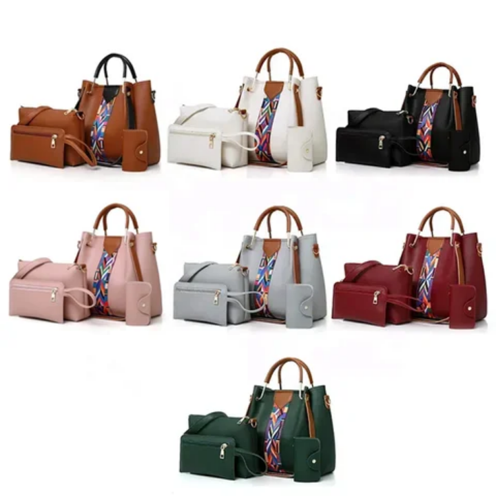 Elegant 4-in-1 ladies handbag