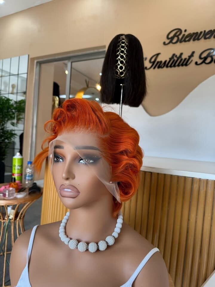 Perruque Orange Vif Chic